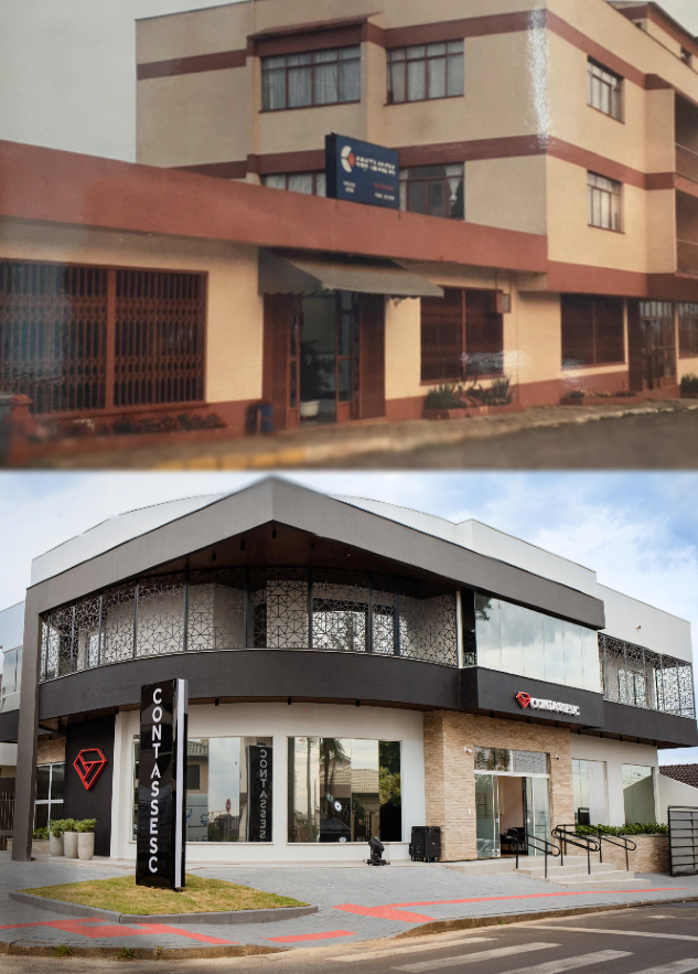 Fachada do primeiro escritório da Contassesc em Catanduvas